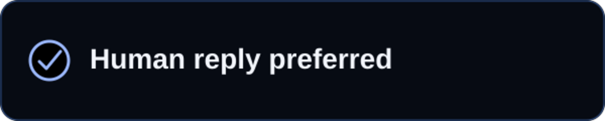 noAIreply — Human reply preferred